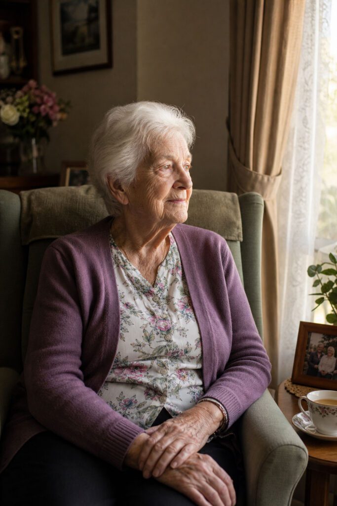 older women sitting by the window