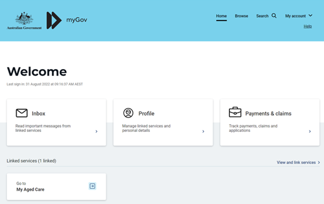 my-aged-care-online-account-welcome-page